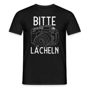 Bitte Lächeln - Männer T-Shirt - Schwarz - Vorne - AI Model Male 178 light (178cm)
