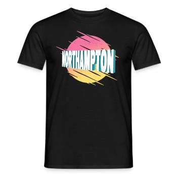 Northampton Angleterre Royaume-Uni City Font - T-shirt homme - noir - Devant - AI Model Male 178 light (178cm)