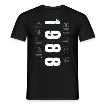 Édition Limitée Année de Naissance 1988 Cadeau Hommes - T-shirt homme - noir - Devant - AI Model Male 178 light (178cm)