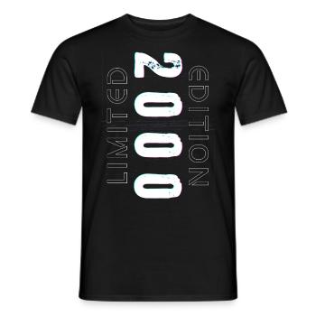 Limited Edition Geburtsjahr 2000 Geschenk Männer - Männer T-Shirt - Schwarz - Vorne - AI Model Male 178 light (178cm)