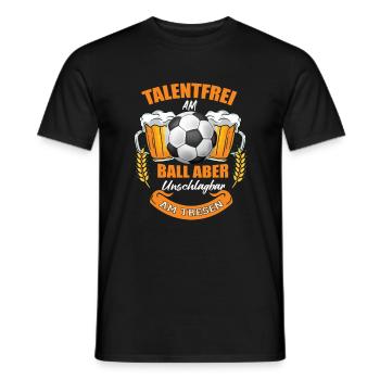 Bier Fußball - Männer T-Shirt - Schwarz - Vorne - AI Model Male 178 light (178cm)