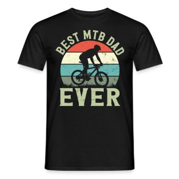 Enduro MTB Mountain Bike Riding - Männer T-Shirt - Schwarz - Vorne - AI Model Male 178 light (178cm)