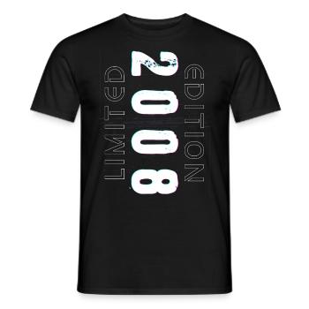 Limited Edition Year of Birth 2008 Gift Men - Men's T-Shirt - black - Front - AI Model Male 178 light (178cm)