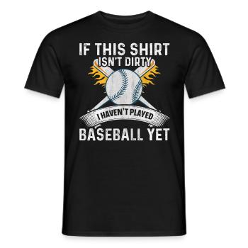Si ce t-shirt n’est pas sale, je n’ai pas joué au baseball - T-shirt homme - noir - Devant - AI Model Male 178 light (178cm)