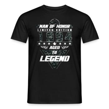 Homme d’honneur Année de naissance 1994 Cadeau de camouflage - T-shirt homme - noir - Devant - AI Model Male 178 light (178cm)