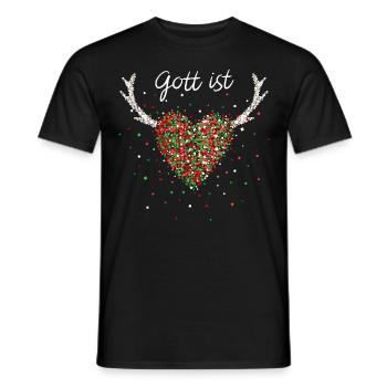 Gott ist Liebe Jesus Glaube Weihnachtszeit Advent - Männer T-Shirt - Schwarz - Vorne - AI Model Male 178 light (178cm)