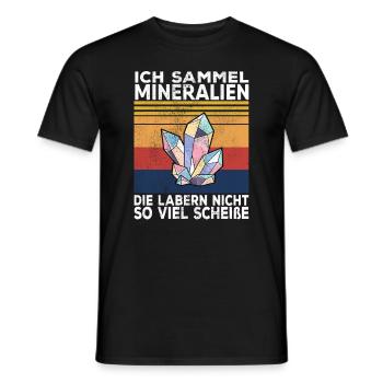 Mineralien Edelsteine sammeln Sammler Geschenk - Männer T-Shirt - Schwarz - Vorne - AI Model Male 178 light (178cm)