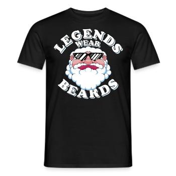 Legends wear beards - Men's T-Shirt - black - Front - AI Model Male 178 light (178cm)