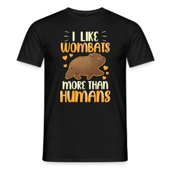 Wombat plus comme le marsupial australien - T-shirt homme - noir - Devant - AI Model Male 178 light (178cm)