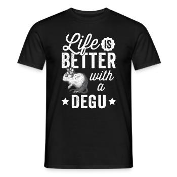 Everything is better with Degu Chilean rodent - Men's T-Shirt - black - Front - AI Model Male 178 light (178cm)