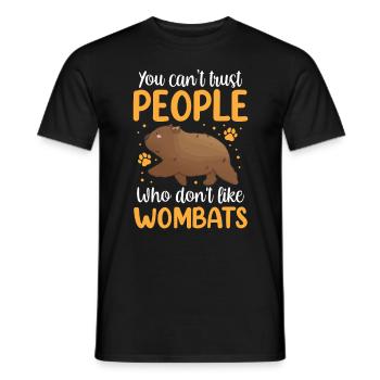Wombat nicht vertrauen Australien Beuteltier - Männer T-Shirt - Schwarz - Vorne - AI Model Male 178 light (178cm)