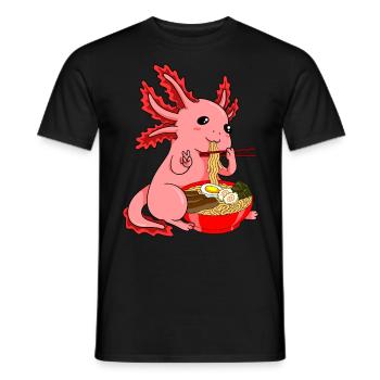 Axolotl Cadeau Axolotl Costume Ramen Nouilles - T-shirt homme - noir - Devant - AI Model Male 178 light (178cm)