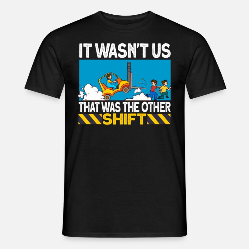 staplerfahrer Stapler Geschenk Gabelstapler Spruch - Männer T-Shirt - Schwarz