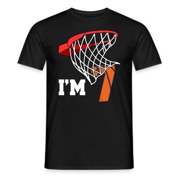 Je suis 7 Basketteur 7ème anniversaire basketteur - T-shirt homme - noir - Devant - AI Model Male 178 light (178cm)