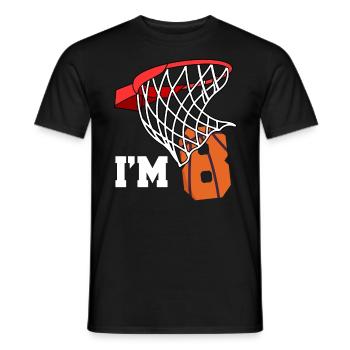 Je suis 8 basketteur 8ème anniversaire basketteur - T-shirt homme - noir - Devant - AI Model Male 178 light (178cm)