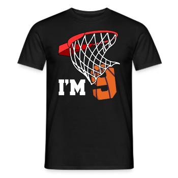 Ich Bin 9 Basketball 9. Geburtstag Basketballer - Männer T-Shirt - Schwarz - Vorne - AI Model Male 178 light (178cm)