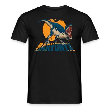 Baryonyx Dino Dino Dinosaurier Saurier Fleischfres - Männer T-Shirt - Schwarz - Vorne - AI Model Male 178 light (178cm)