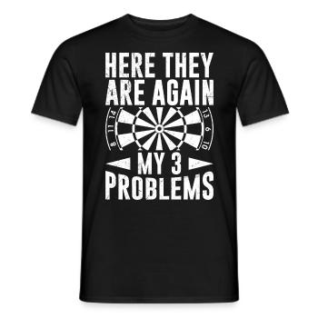 Fléchettes Jeu de fléchettes jeu de fléchettes score fléchettes - T-shirt homme - noir - Devant - AI Model Male 178 light (178cm)