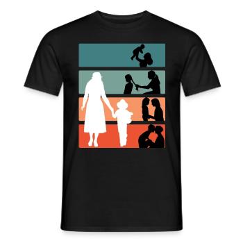 Mère pour la vie Famille Les enfants grandissent maman - T-shirt homme - noir - Devant - AI Model Male 178 light (178cm)