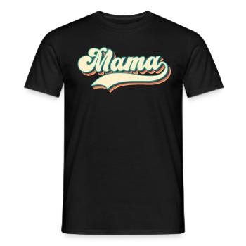 Mom - the best mother in the world - Men's T-Shirt - black - Front - AI Model Male 178 light (178cm)