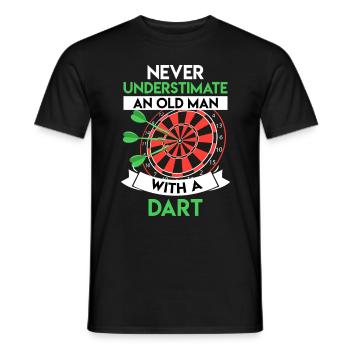 Ne sous-estimez jamais un vieil homme - T-shirt homme - noir - Devant - AI Model Male 178 light (178cm)