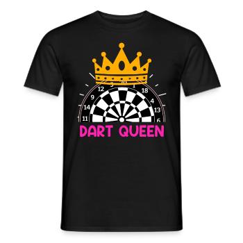 Dart Queen Darts Accessoires Fléchettes Femme - T-shirt homme - noir - Devant - AI Model Male 178 light (178cm)