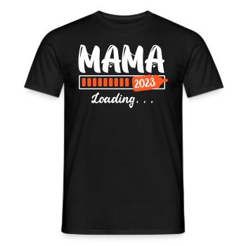 Mama to be 2023 pregnant with girl Boy Mom - Men's T-Shirt - black - Front - AI Model Male 178 light (178cm)