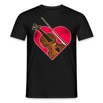 Violon Violoniste Instrument - T-shirt homme - noir - Devant - AI Model Male 178 light (178cm)