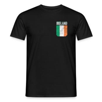 Ireland Flag Irish - Men's T-Shirt - black - Front - AI Model Male 178 light (178cm)