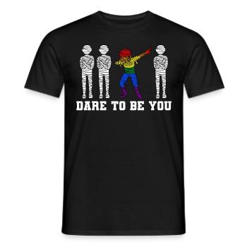 Dabbing Mummy LGBTQ Gay Lesbian Trans Pride - Men's T-Shirt - black - Front - AI Model Male 178 light (178cm)