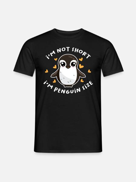 Ich bin nicht klein Pinguin Zoologen Zoowärter Zoo - Mænd T-shirt - sort