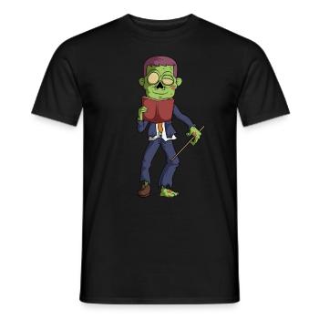 Zombie School Teacher Teacher Book Read Halloween - Men's T-Shirt - black - Front - AI Model Male 178 light (178cm)