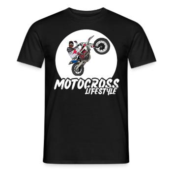 Motocross / Enduro / Freestyle mx / Dirtbike retro - Männer T-Shirt - Schwarz - Vorne - AI Model Male 178 light (178cm)