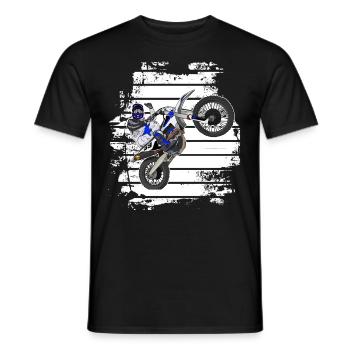Motocross / Enduro / Freestyle mx / Dirtbike retro - Men's T-Shirt - black - Front - AI Model Male 178 light (178cm)