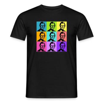 King Charles Colours - Männer T-Shirt - Schwarz - Vorne - AI Model Male 178 light (178cm)