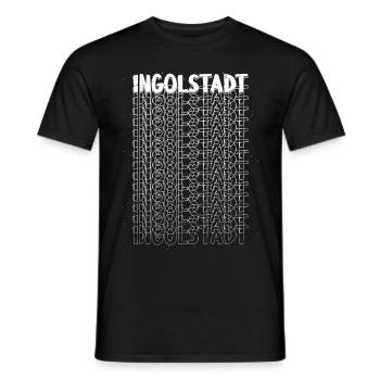 Ingolstadt Deutschland Stadt Schrift Skyline - Männer T-Shirt - Schwarz - Vorne - AI Model Male 178 light (178cm)