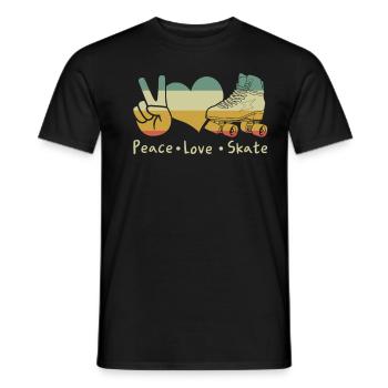 Inline Skater - Männer T-Shirt - Schwarz - Vorne - AI Model Male 178 light (178cm)