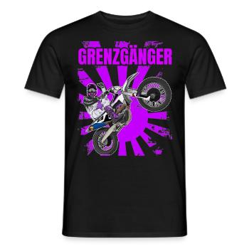 Motocross / Enduro / Freestyle mx / Dirtbike retro - Männer T-Shirt - Schwarz - Vorne - AI Model Male 178 light (178cm)