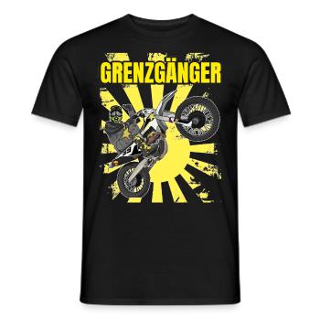Motocross / Enduro / Freestyle mx / Dirtbike retro - Männer T-Shirt - Schwarz - Vorne - AI Model Male 178 light (178cm)