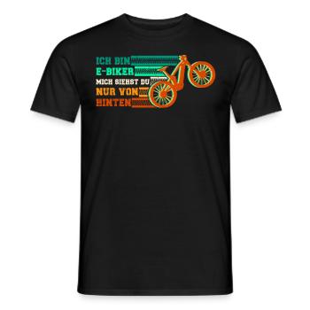 E-biker E-bike Fahrrad Elektrofahrrad Radfahrer - Männer T-Shirt - Schwarz - Vorne - AI Model Male 178 light (178cm)