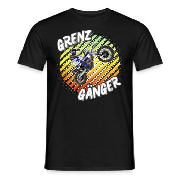 Motocross / Enduro / Freestyle mx / Dirtbike retro - Männer T-Shirt - Schwarz - Vorne - AI Model Male 178 light (178cm)