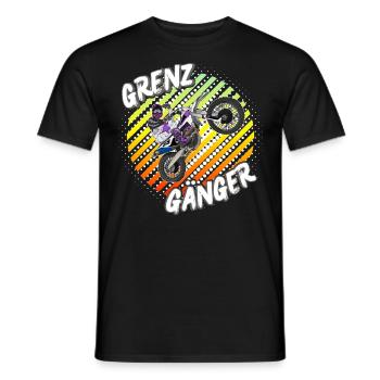 Motocross / Enduro / Freestyle mx / Dirtbike retro - Männer T-Shirt - Schwarz - Vorne - AI Model Male 178 light (178cm)
