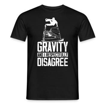 Parkour Free Running Traceur - T-shirt homme - noir - Devant - AI Model Male 178 light (178cm)