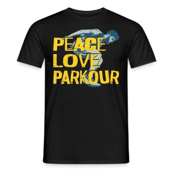 Parkour Free Running Traceur - Männer T-Shirt - Schwarz - Vorne - AI Model Male 178 light (178cm)