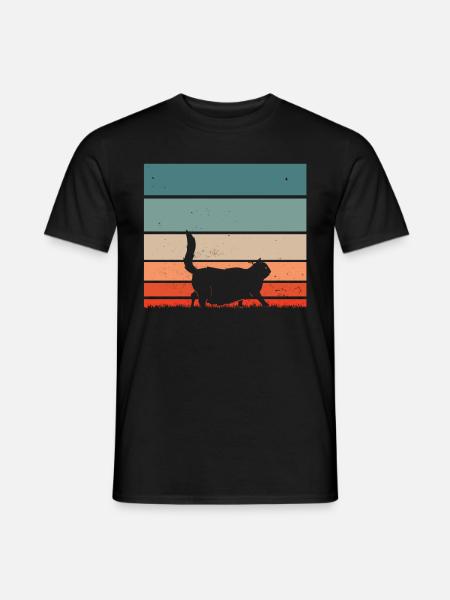 Retro-Meme Der Chonk-Katze Vintage Katzen - Männer T-Shirt - Schwarz