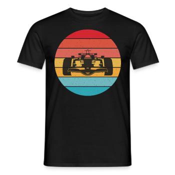 Colorful Elephant Art In Retro Pastel Colors For - Men's T-Shirt - black - Front - AI Model Male 178 light (178cm)