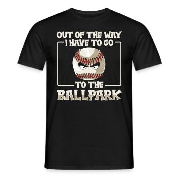 I Have To Go To The Ballpark Baseball - Men's T-Shirt - black - Front - AI Model Male 178 light (178cm)