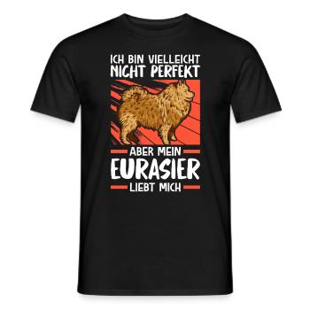 Mein Eurasier liebt mich Eurasian Dog - Männer T-Shirt - Schwarz - Vorne - AI Model Male 178 light (178cm)