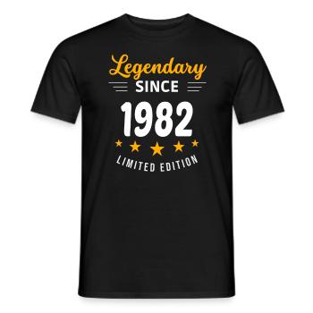 Legendär seit 1982 - Männer T-Shirt - Schwarz - Vorne - AI Model Male 178 light (178cm)