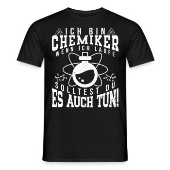 Chemie Chemiker Chemiestudent Lustig Labor - Männer T-Shirt - Schwarz - Vorne - AI Model Male 178 light (178cm)